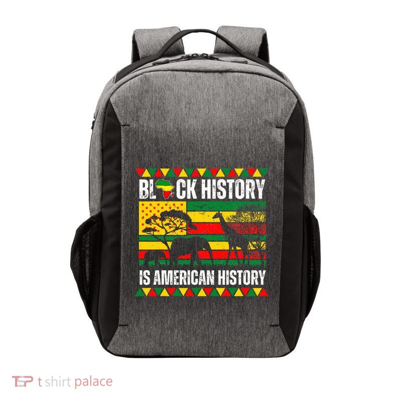 Black History Is American History Pride Melanin Vector Backpack