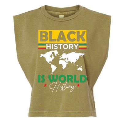 Black History Is World History Garment-Dyed Women's Muscle Tee