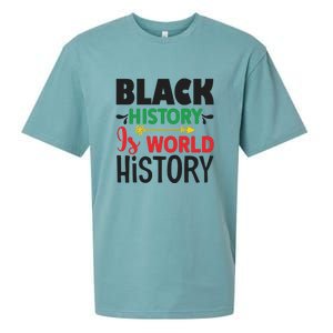 Black History Is World History For Black History Month Gift African Pride Sueded Cloud Jersey T-Shirt