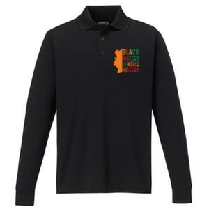 Black History Is American History African American Gifts Performance Long Sleeve Polo