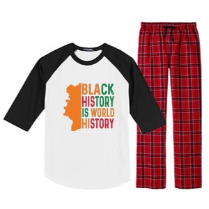 Black History Is American History African American Gifts Raglan Sleeve Pajama Set