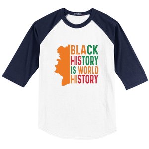 Black History Is American History African American Gifts Baseball Sleeve Shirt