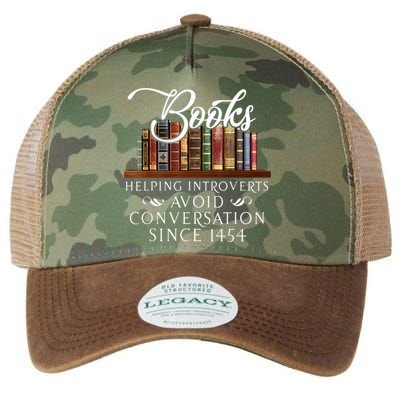 Books Helping Introverts Avoid Conversation Since 1454 Legacy Tie Dye Trucker Hat