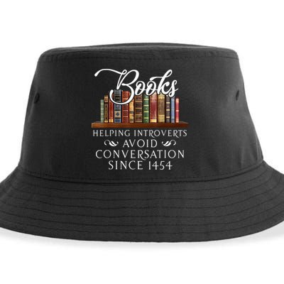 Books Helping Introverts Avoid Conversation Since 1454 Sustainable Bucket Hat