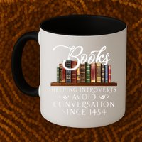 Books Helping Introverts Avoid Conversation Since 1454 Mug