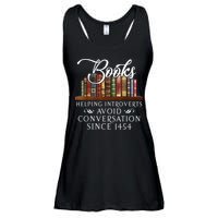 Books Helping Introverts Avoid Conversation Since 1454 Ladies Essential Flowy Tank