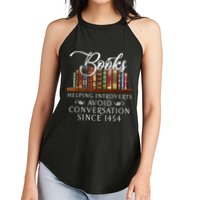 Books Helping Introverts Avoid Conversation Since 1454 Women's Perfect Tri Rocker Tank