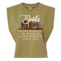Books Helping Introverts Avoid Conversation Since 1454 Garment-Dyed Women's Muscle Tee