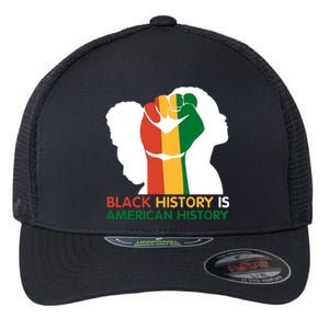 Black History Is American History Pride Fist Flexfit Unipanel Trucker Cap