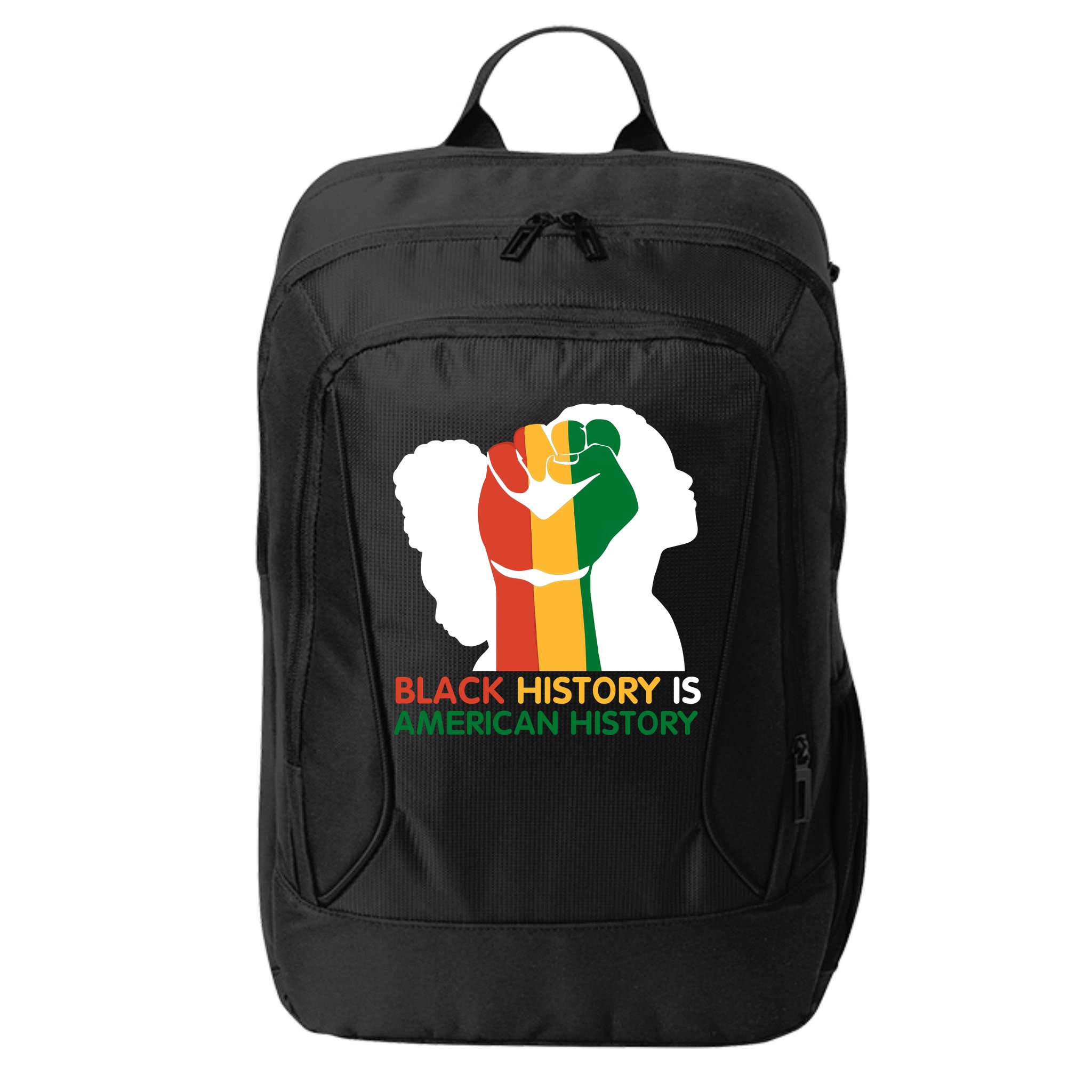 Black History Is American History Pride Fist City Backpack