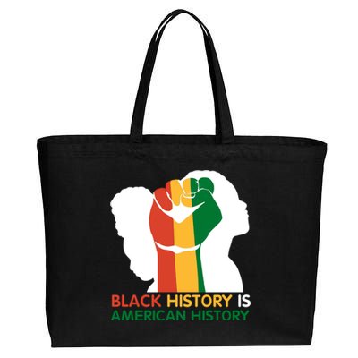 Black History Is American History Pride Fist Cotton Canvas Jumbo Tote