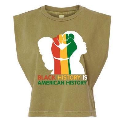 Black History Is American History Pride Fist Garment-Dyed Women's Muscle Tee