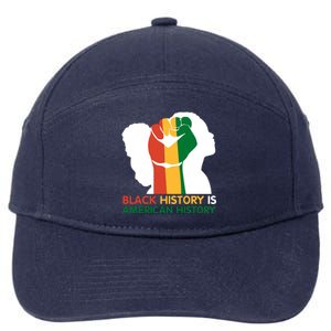 Black History Is American History Pride Fist 7-Panel Snapback Hat