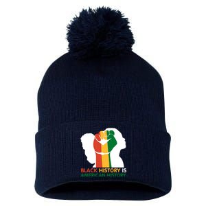 Black History Is American History Pride Fist Pom Pom 12in Knit Beanie