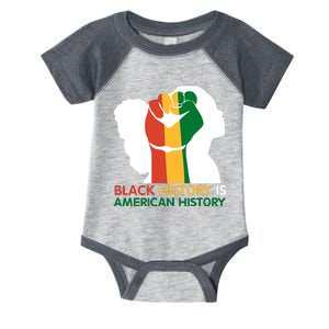 Black History Is American History Pride Fist Infant Baby Jersey Bodysuit