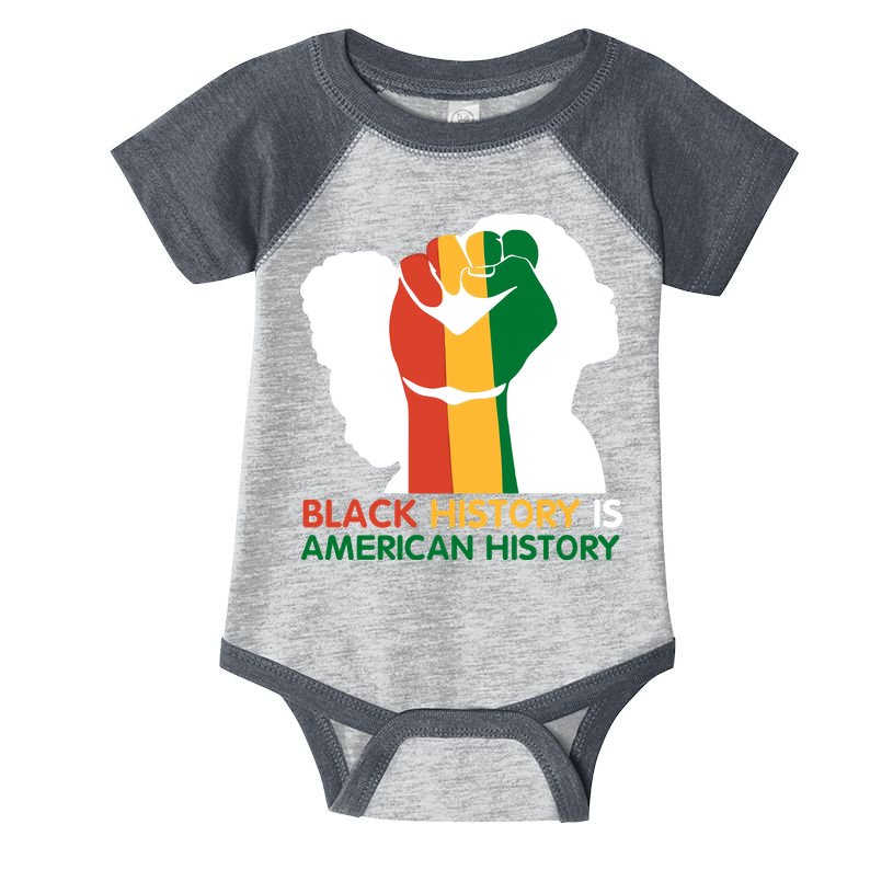 Black History Is American History Pride Fist Infant Baby Jersey Bodysuit