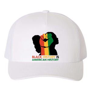 Black History Is American History Pride Fist Yupoong Adult 5-Panel Trucker Hat