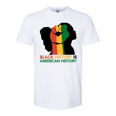 Black History Is American History Pride Fist Softstyle CVC T-Shirt