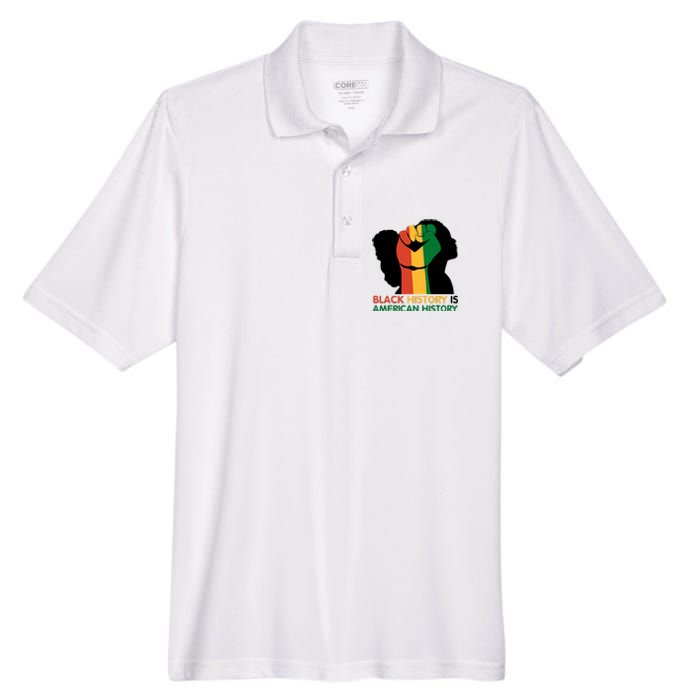 Black History Is American History Pride Fist Men's Origin Performance Pique Polo