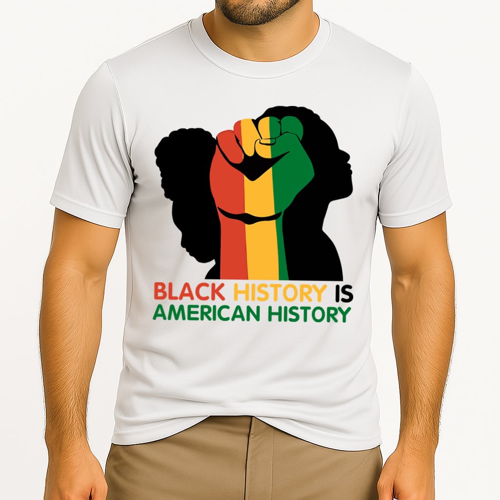 Black History Is American History Pride Fist Cooling Performance Crew T-Shirt