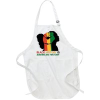 Black History Is American History Pride Fist Full-Length Apron With Pockets