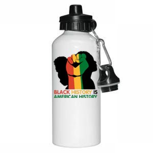 Black History Is American History Pride Fist Aluminum Water Bottle