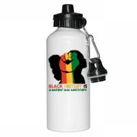 Black History Is American History Pride Fist Aluminum Water Bottle