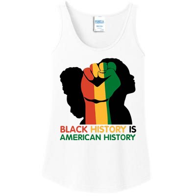 Black History Is American History Pride Fist Ladies Essential Tank