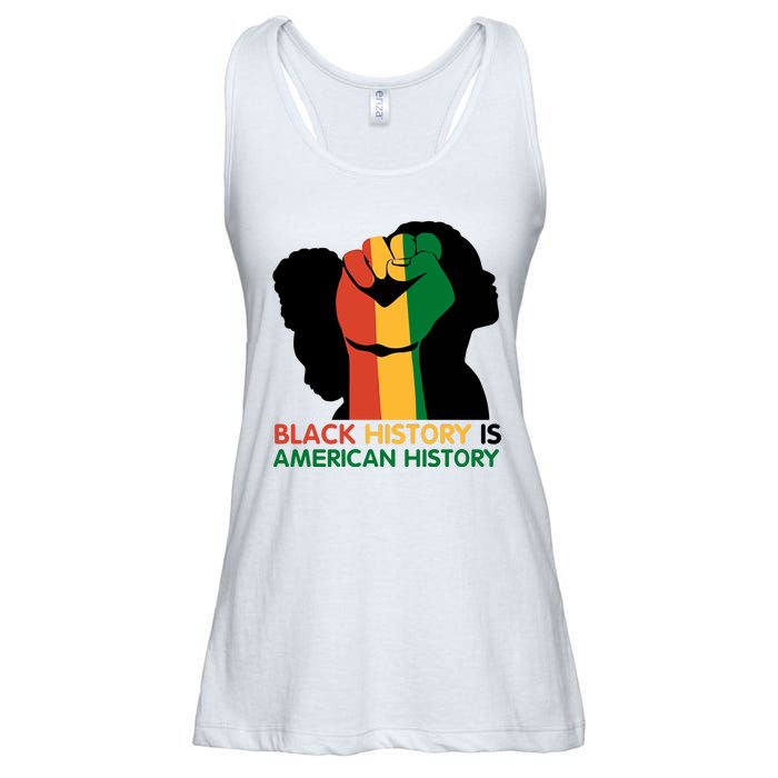 Black History Is American History Pride Fist Ladies Essential Flowy Tank