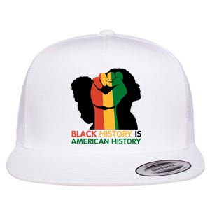 Black History Is American History Pride Fist Flat Bill Trucker Hat