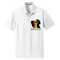 Black History Is American History Pride Fist Dry Zone Grid Polo