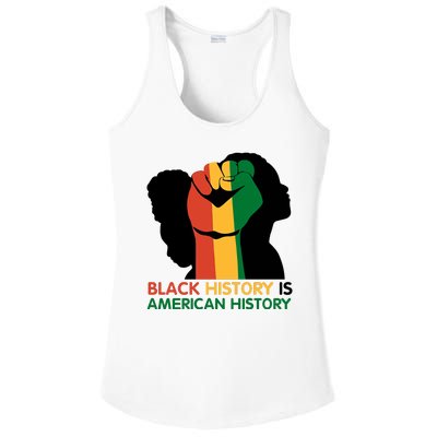 Black History Is American History Pride Fist Ladies PosiCharge Competitor Racerback Tank