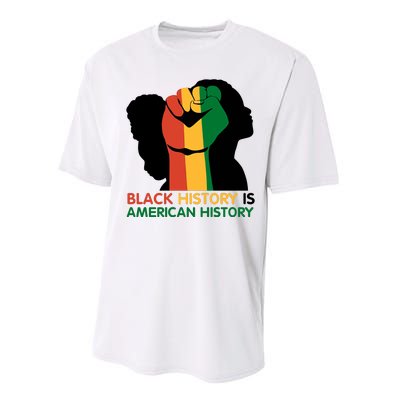 Black History Is American History Pride Fist Performance Sprint T-Shirt