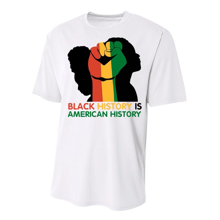 Black History Is American History Pride Fist Performance Sprint T-Shirt