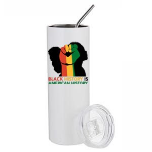 Black History Is American History Pride Fist Stainless Steel Tumbler