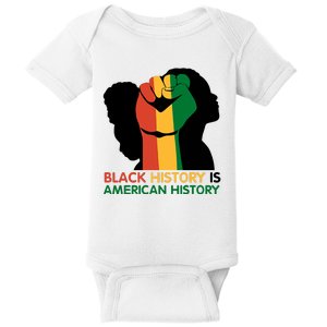 Black History Is American History Pride Fist Baby Bodysuit