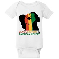 Black History Is American History Pride Fist Baby Bodysuit