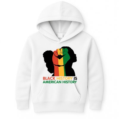Black History Is American History Pride Fist Kids Hoodie