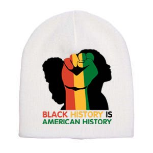 Black History Is American History Pride Fist Short Acrylic Beanie