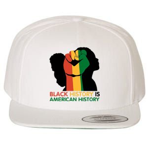 Black History Is American History Pride Fist Wool Snapback Cap