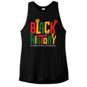 Black History Is American History Ladies PosiCharge Tri-Blend Wicking Tank