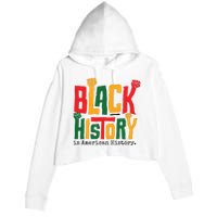 Black History Is American History Crop Fleece Hoodie