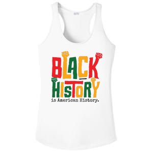 Black History Is American History Ladies PosiCharge Competitor Racerback Tank