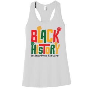 Black History Is American History Women's Racerback Tank