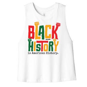 Black History Is American History Women's Racerback Cropped Tank