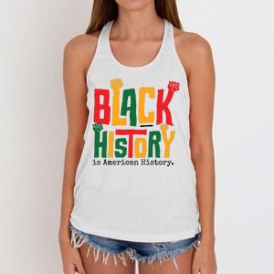 Black History Is American History Women's Knotted Racerback Tank