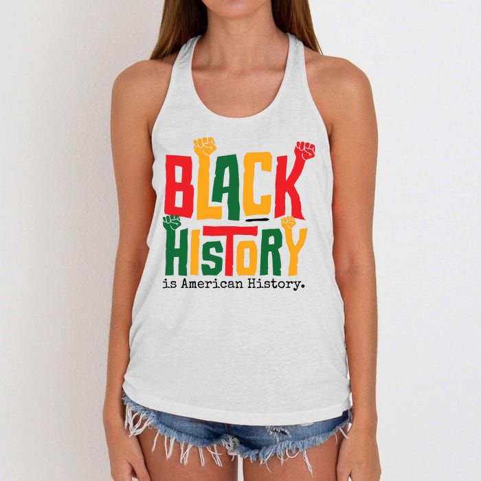 Black History Is American History Women's Knotted Racerback Tank