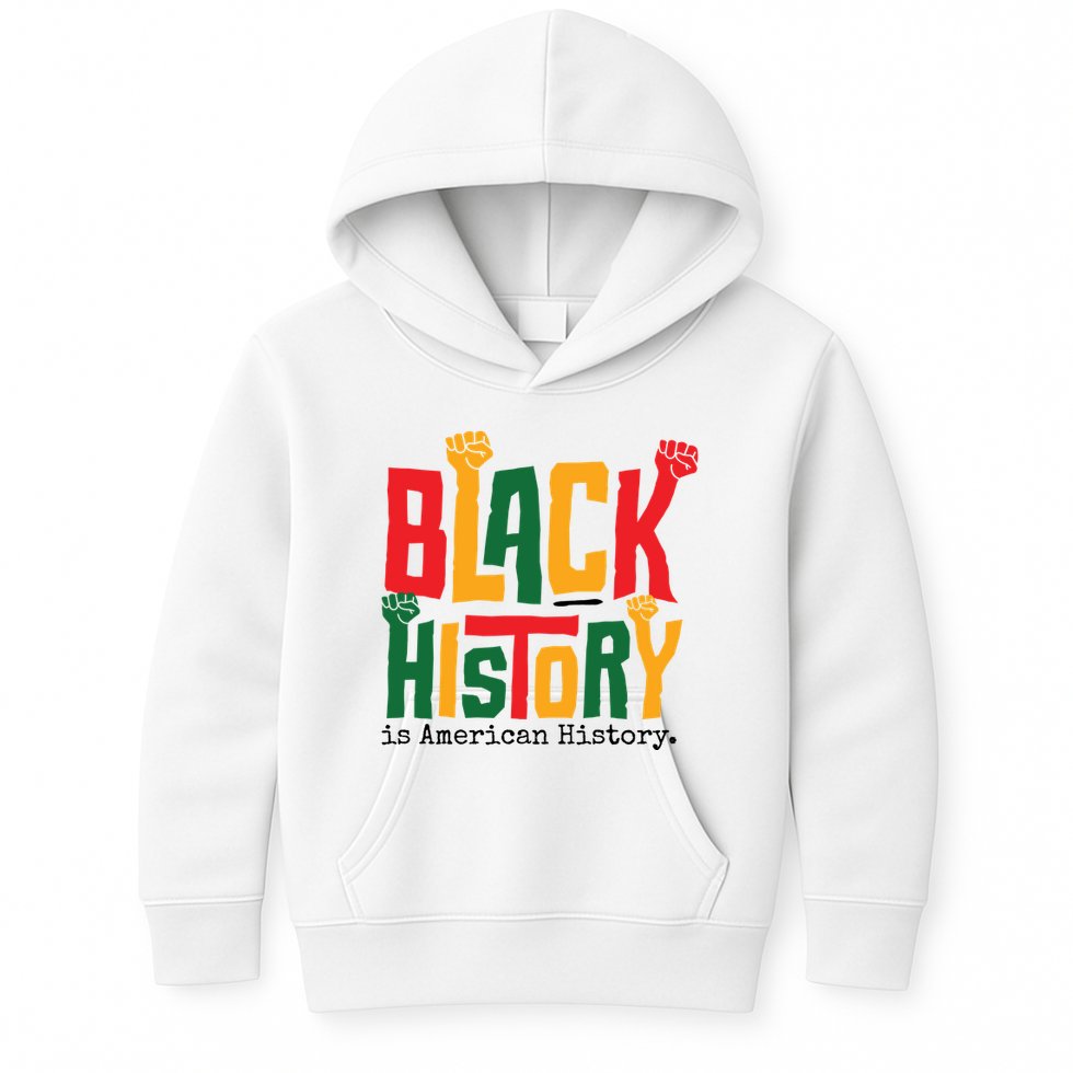 Black History Is American History Kids Hoodie