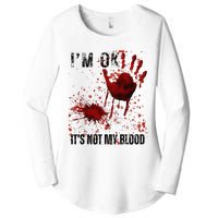 Bloody Halloween IM Fine ItS Not My Blood Women's Perfect Tri Tunic Long Sleeve Shirt