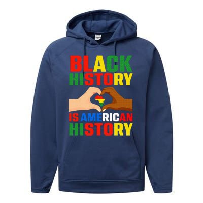 Black History Is American History Patriotic African American Performance Fleece Hoodie